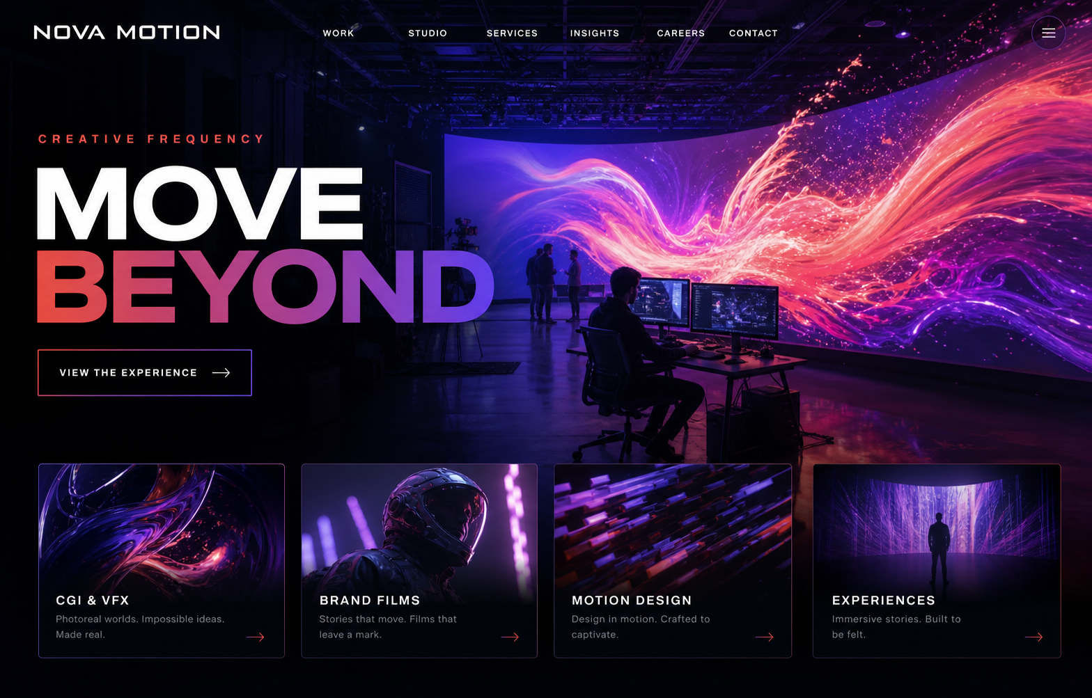 NOVA MOTION — CREATIVE · MOTION website design preview