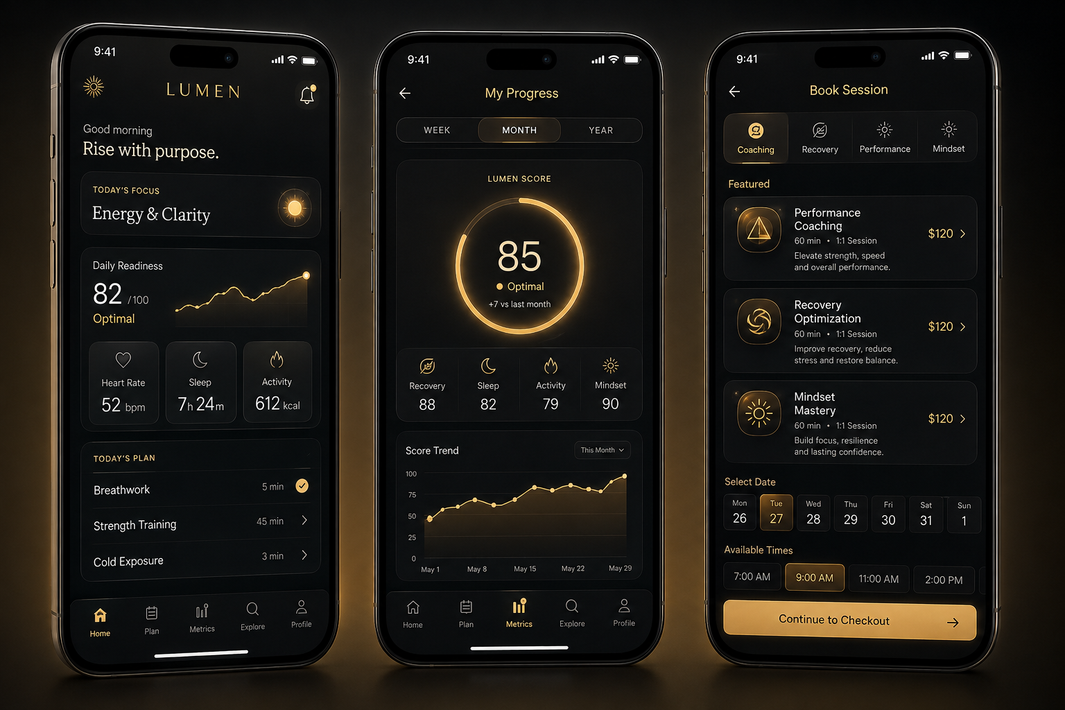LUMEN — UX / UI · MOBILE